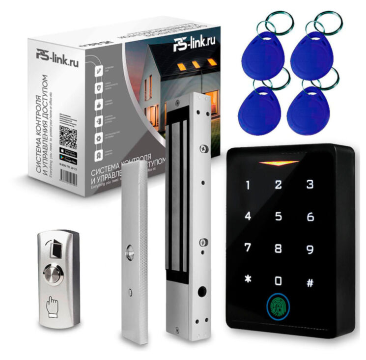 Система СКУД KIT-CH1-FP-350 / сканер отпечатков / магнитный замок 350кг / RFID, WIFI
