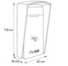Козырёк для считывателя PS-M010EM-WP черный, уличный, PETG пластик, защита от дождя и пыли