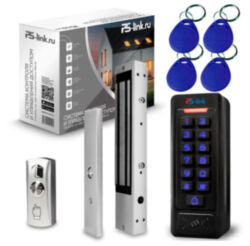 Система СКУД  KIT-C1EM-350LED на 1 дверь, замок 350 кг, кодовая панель EM-Marine на 2000 ключей