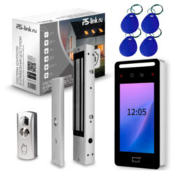 Система СКУД  KIT-DT03EMT-350 на 1 дверь, терминал распознавания лиц, RFID EM-Marine, электромагнитный замок 350 кг