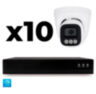 Комплект IP-видеонаблюдения KIT-A410IP-POE 4 Мп, 10 купольных IP-камер, NVR, 16 PoE портов