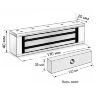 Комплект СКУД Undino KIT-ACP101EM-180 эл. магнитный замок 180кг, RFID
