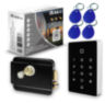 Система СКУД KIT-T12EM-B на 1 дверь, сенсорная панель с RFID EM-Marine, замок черный, НЗ тип