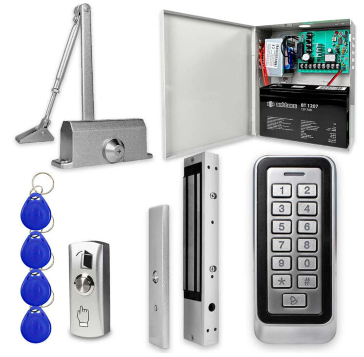 Система СКУД KIT-208C-280UPS с доводчиком 65, блоком резервного питания, 7Ач
