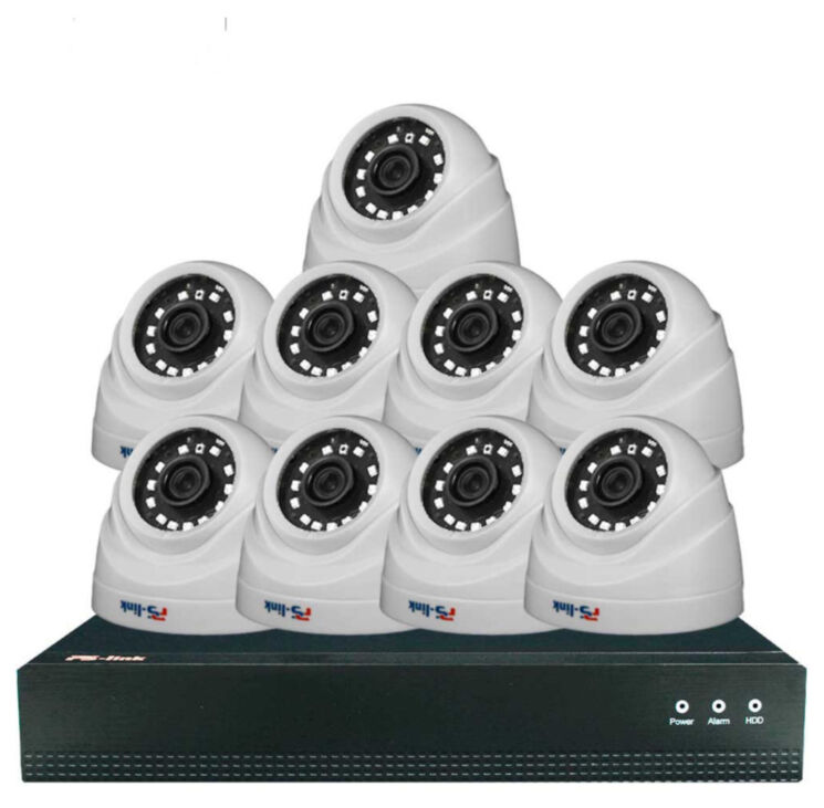 Комплект видеонаблюдения IP 5Мп KIT-A509IP-POE 9 камер с ночной съемкой для помещения, с датчиком движения, питание PoE