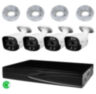Комплект видеонаблюдения IP 5Мп KIT-C504IP-ST 4 камеры для улицы, аналитика, детекция человека, детекция автомобиля, область вторжения