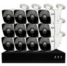 Комплект видеонаблюдения IP 2Мп KIT-С212IP-POE 12 камер с ночной съемкой для улицы, с датчиком движения, питание PoE