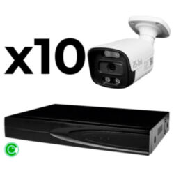 Комплект видеонаблюдения IP 5Мп  KIT-C510IP-ST 10 камер для улицы, аналитика, детекция человека, детекция автомобиля, область вторжения