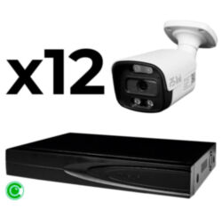 Комплект видеонаблюдения IP 5Мп  KIT-C512IP-ST 12 камер для улицы, аналитика, детекция человека, детекция автомобиля, область вторжения