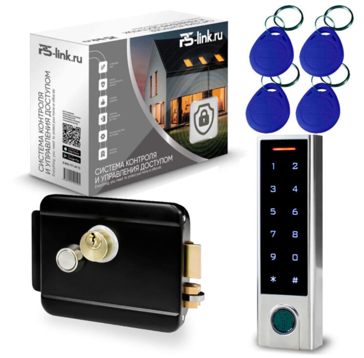 Система СКУД KIT-HF3WF-B/ сканер отпечатков / эл. механический замок / RFID, WIFI