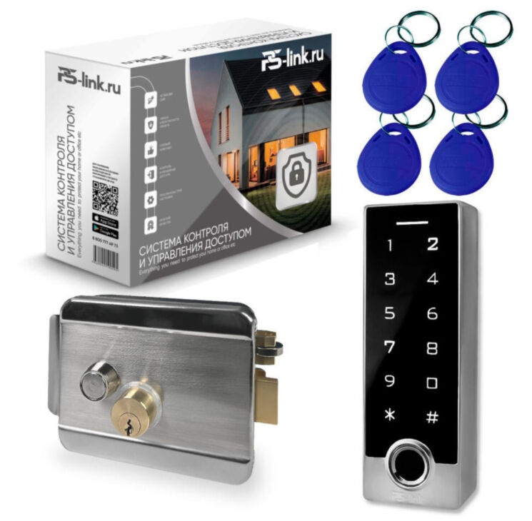 Система СКУД KIT-TF2EM-WP-W-SSM отпечаток пальца, кодовая панель, металлическая, RFID, WIFI