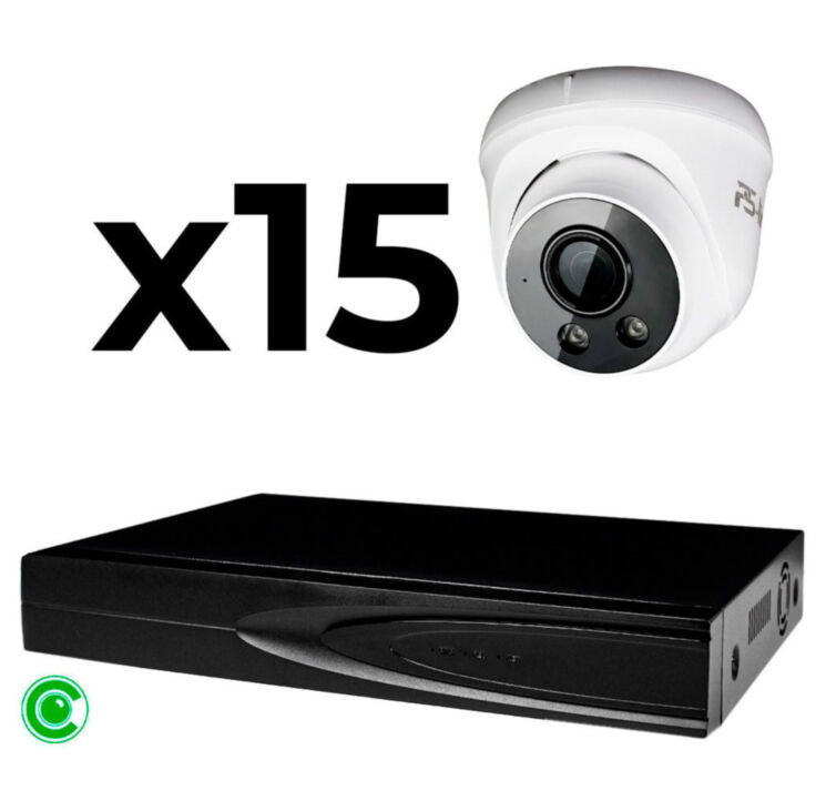 Комплект видеонаблюдения IP 8Мп KIT-A815IP-ST 15 камер для помещения, аналитика, детекция человека, область вторжения