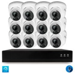 Комплект видеонаблюдения IP 8Мп  KIT-A812IPM-POE 12 камер с микрофоном для помещения, питание PoE, ночная съёмка