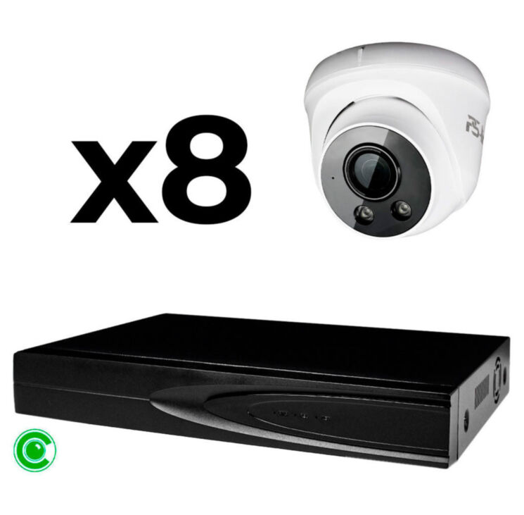 Комплект видеонаблюдения IP 5Мп KIT-A508IP-ST 8 камер для помещения, аналитика, детекция человека, область вторжения