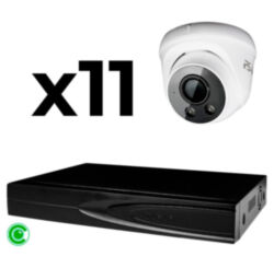 Комплект видеонаблюдения IP 5Мп  KIT-A511IP-ST 11 камер для помещения, аналитика, детекция человека, область вторжения