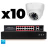 Комплект видеонаблюдения IP 8Мп KIT-A810IP-PL 10 камер для помещения, программный датчик движения, удаленный доступ, ночное видение