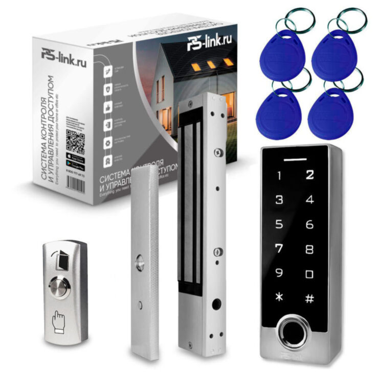 Система СКУД KIT-TF2EM-WP-W-350LED замок 350 кг, EM-Marine, отпечаток пальца, Wi-Fi